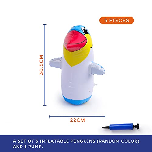 Pinguino gonfiabile, 5Pcs Penguin Tumbler Statua