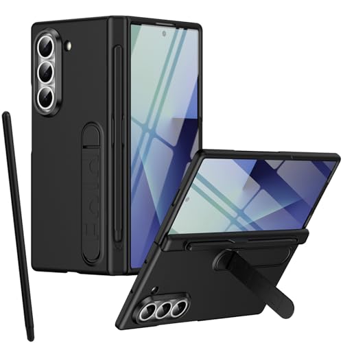 Étui de protection Samsung Fold6 premium antichoc avec film écran et charnière noire