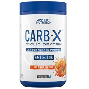 Applied Nutrition Carb X Highly Branched Cyclic Dextrin Carbohydrates, Intra & Post Workout Carbs Powder, Fuel Training & Recovery, Vegan, Gluten Free, Sugar Free, 1.2kg 48 Servings (Orange Burst)