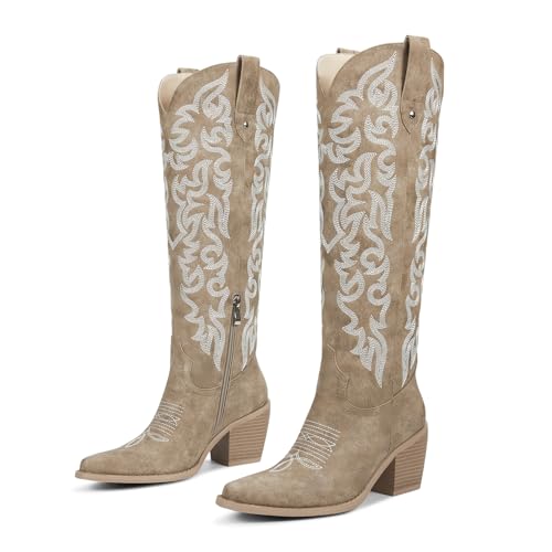 Image of wetkiss Women's Knee High Cowboy Boots