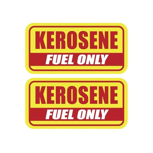 2Pack Kerosene Fuel Only Decal Self Adhesive Safety Sticker for Car Truck Window Bumper Diesel Gas Tank