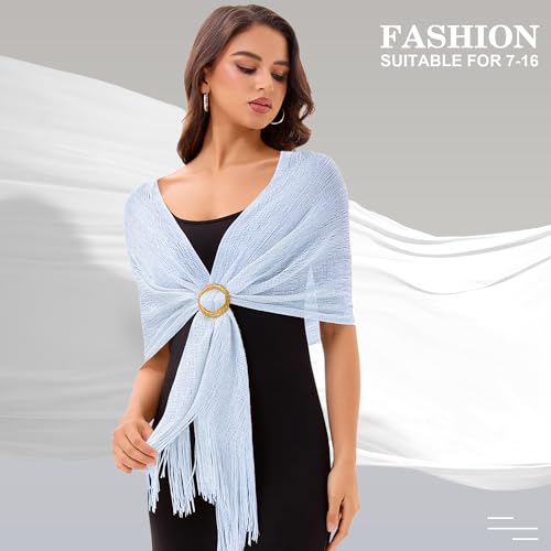 Women Shawls and Shawl Wraps for Evening Dresses Capes, Soft Lightweight Womens Shrugs Bridal Bridesmaid Shall Weddings Formal Chiffon Shaw Sheer Scarf Cover Dress Up2