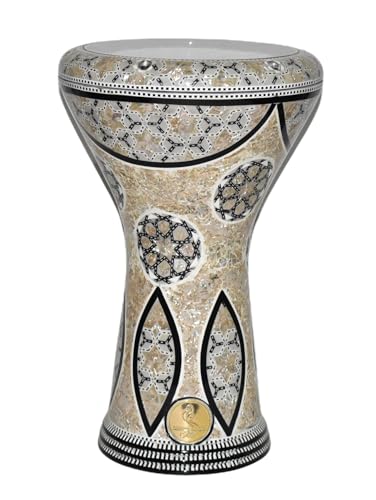 Darbuka doumbek drum tabla 17/17.5 inch inlaid mother of pearl with free bag (Duke)