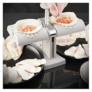 Household Double Head Automatic Dumpling Maker Mould – Stainless Steel Manual Dumpling Maker, Wrap Two At A Time, Safety ABS material, Easy-tool for Dumpling, Kitchen Accessories