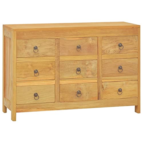 Xichuzi Cómoda de Madera Maciza de Teca 80x30x55 cm, Comodas Y Cajoneras Dormitorio, Cajonera Interior Mueble, Armarios Dormitorio Comodas