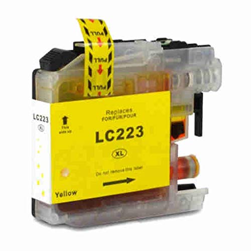 PCMOVILES Cartucho De Tinta Compatible Amarillo para Impresoras Brother LC223 LC221 LC223Y LC221Y V3