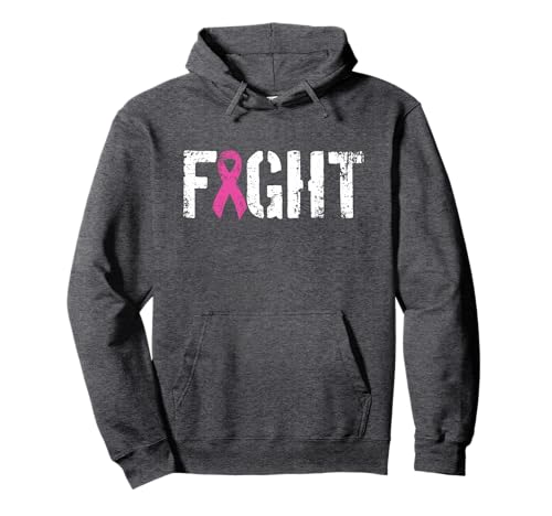 Fight Breast Cancer - Pink Military Style Awareness Ribbon Pullover Hoodie