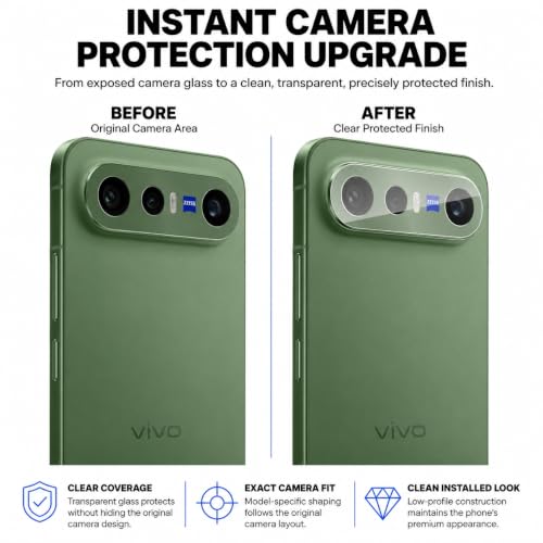 Image of ArmourPro Premium Camera Lens Protection Compatible with Vivo X300 FE (6.31 Inches) With Edge To Edge Camera Protection Coverage| Clear, Pack of 1