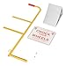 Vestil EALUM-7-HS Aluminum Wheel Chock with Handle and Sign 11-7/8 In. x 21-3/16 In. x 37-9/16 In. Silver/Yellow