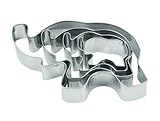 Elefanten-Ausstechformen-Set, 4-teiliges Set, Elefantenform, Edelstahl-Formen für Kekse, Kekse,...