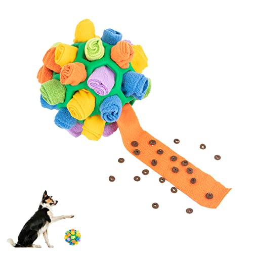 Sniffing Ball per Cani, Tappetino Snuffle Interattivo, Gioco Sfera Puzzle, Tappeto Olfattivo Nascondi Cibo, Addestramento per Cani di Piccola e Media Taglia