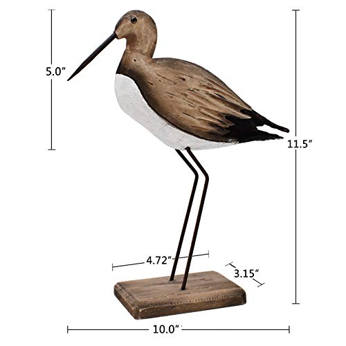 K Kilipes Wooden Heron Figurine Nautical Decorations Rustic Wood Sea Bird Statue Sculpture Ornaments Coastal Home Decor #TOP4