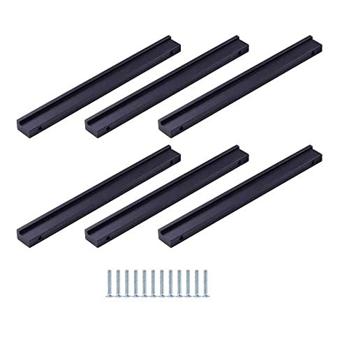 Hysstore 6 Piezas Tiradores para Muebles 128 mm Tirador de Armario Aleación de Aluminio para Cocina Cajón Armarios - Negro Cover