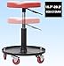 Big RED Creeper Garage/Shop Seat: Heavy Duty Rolling Pneumatic Padded Adjustable Mechanic Stool with Tool Tray Storage, Red Large