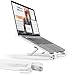 Produktbild TATE GUARD Laptop Ständer, Multi-Winkel verstellbar, Höhe einstellbar, Klappbar Stand, für 10 bis 17.3 Zoll Kompatibel mit m'acbook/Tablet/Tab Laptop PC, 2017 Microsoft Surface Pro,Weiß