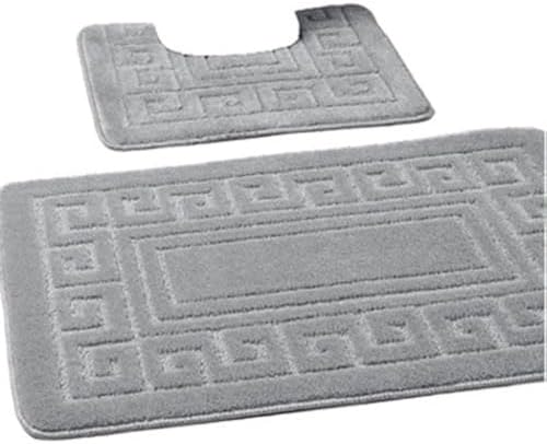 EDS - Set of 2 Greek Style Bath Mats Non-Slip Bath Mats in 13 Col...