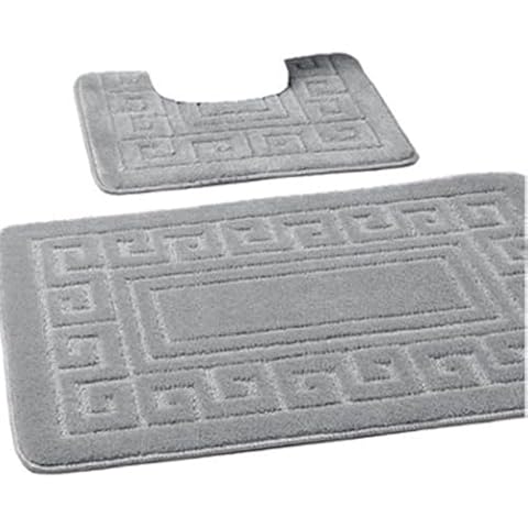 EDS Luxury 2 Piece Non Slip Bath Mat Set Cover