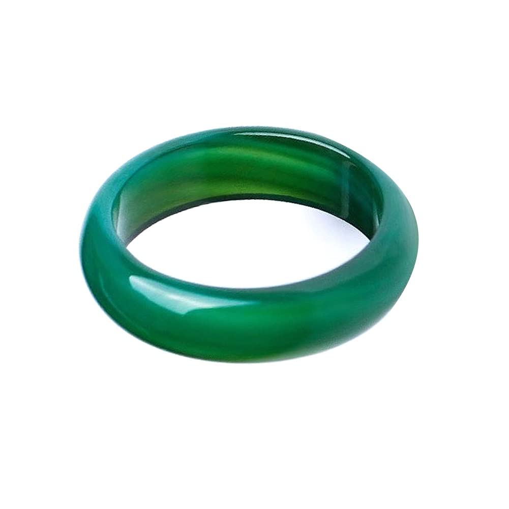 Bague Jade Naturel Vert Jaune Blanc - Taille 6 - Style Charme Vintage - Neuf Sans Emballage