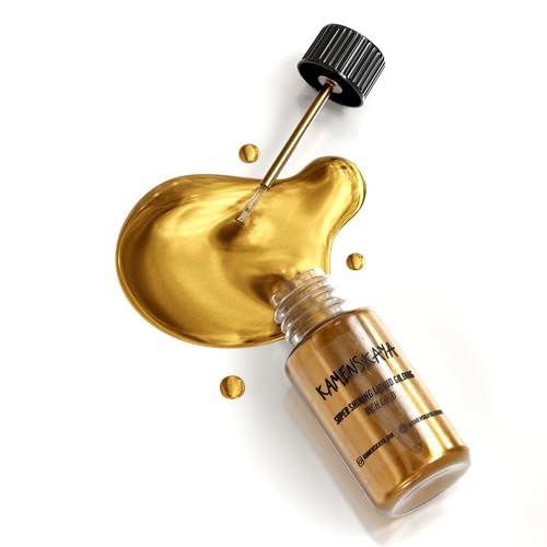 KAMENSKAYA Peinture Feuille d’Or Liquide – Peinture Dorée Liquide à Base d’Alcool, Séchage Rapide, Or Brillant, Effet Feuille d’Or, 20 ml