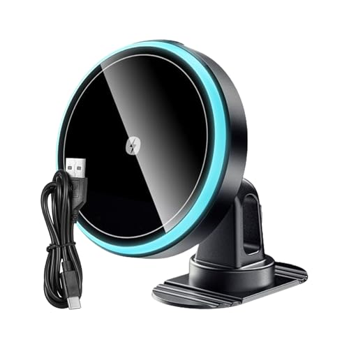 Cargador inalámbrico para teléfono para coche - Soporte para teléfono en el coche, soporte para móvil para vehículo | Cargador de inducción magnética para smartphone de 15 W para camión y sedán