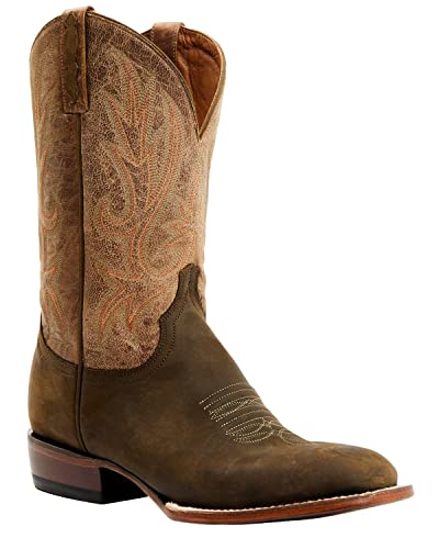 Lucchese Men's Gordon Western Boot Broad Square Toe Olive 10.5 D