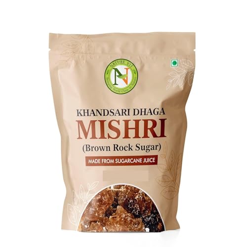 Image of Nature Vit Khandsari Dhaga Mishri 200 Gram | Pure Threaded Rock Sugar | Traditional Brown Mishri Candy For Pooja & Wellness