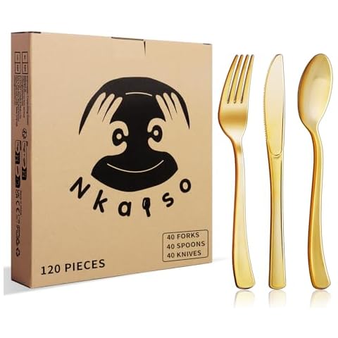 120 Pièces Couverts en Plastique Nkaiso Cover