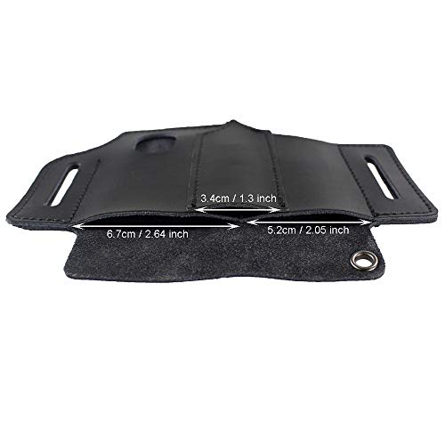 Depring Leather Tool Sheath 3 Pockets Multitools Holder Holster EDC Essentials Organizer Belt Pouch - Thumbnail 5