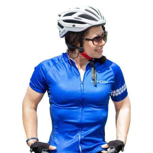 Maillot cyclisme femme respirant Rehook Endurance L avec poches arrière bleu