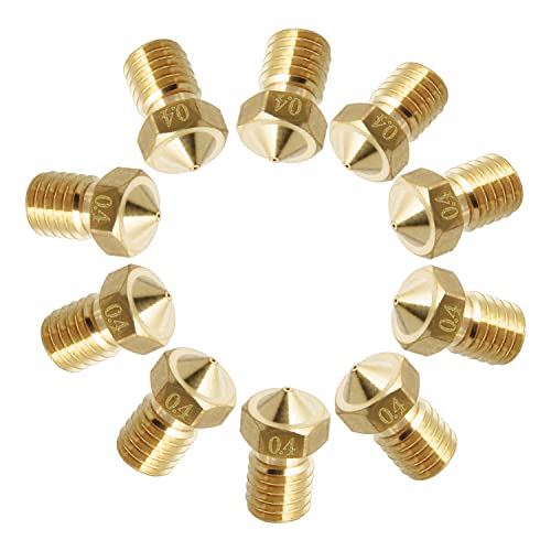 Ohamtes 10Pcs 0.4mm 高品質真ちゅうノズル、3Dプリンターノズル、押出機ノズル、1.75mm仕様の消耗品押出ノズルに使用（Amazon）