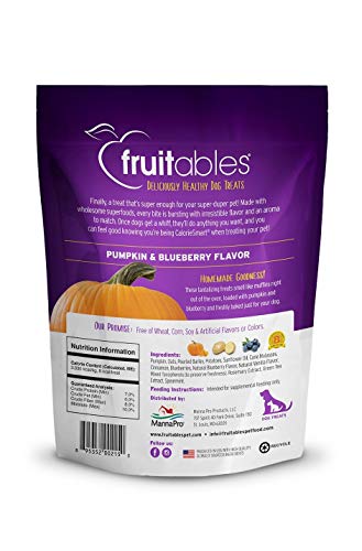 Fruitables Baked Dog Treats Pumpkin & Blueberry Flavor (3 Pack) 7 Oz Each #TOP1