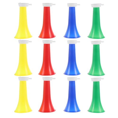 POPETPOP 12 Piezas Trompetas Plásticas Plegables Bocinas Ruidosas para Animar Partidos de Fútbol y Eventos Deportivos Megáfono para Accesorio Duradero para Fiestas y Graduaciones