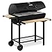 Produktbild BBQ-Toro Holzkohle Grillwagen mit Deckel | Ø 80 x (L) 42 cm | Premium Holzkohlegrillwagen fahrbar, inkl. Thermometer, Warmhalterost, Holz Ablagen | Smoker, Holzkohlegrill, Barbecue Grill, Holz Grill