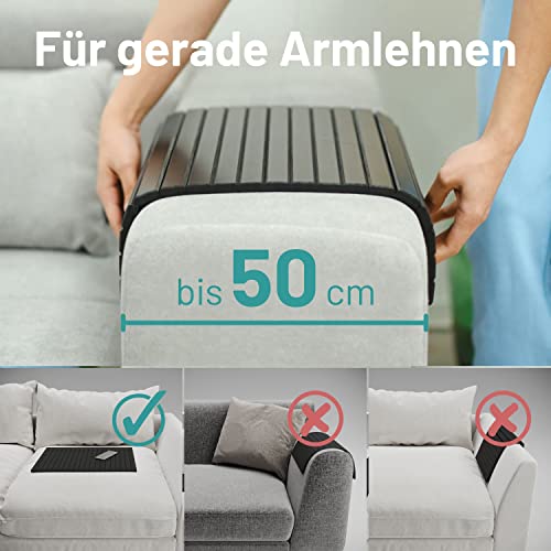 Sofatablett D&D Living – Flexible Couch Ablage für Armlehne aus Holz