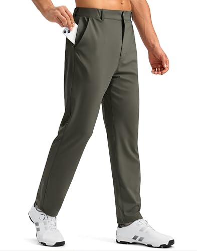 Soothfeel Men's Golf Pants Slim Fit Stretch Casual Travel Dress Work Pants for Men with 5 Pockets