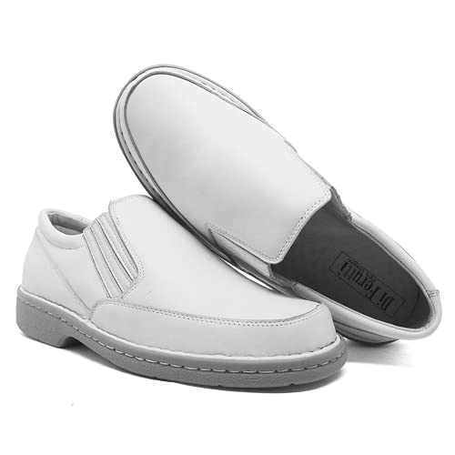Sapato Branco Masculino Enfermagem Conforto Anti-Stress 310 (41)
