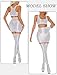 FEOYA Women's Shiny Oil Glossy Mini Skirt See Through Short Dress Stretch Slim Fit Bodycon Skirt for Club Party Cosplay White 2024 Fashion