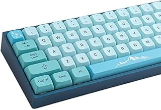 Keycaps PBT Keycaps XDA Profile Dye-Sublimation Iceberg Keycaps 123 Keys for ANSI Layout Cherry MX Gateron Kailh Switches Mechanical Keyboard