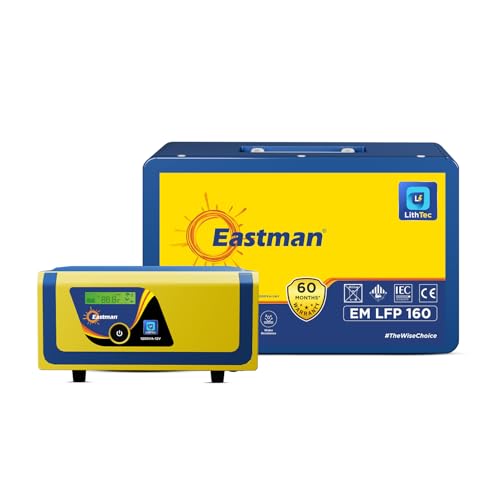Image of Eastman Lith Tech Combo 1200VA /12V Inverter with 100Ah Lithium Battery | Home, Office & Shop Power Backup | Long Life | Fast Charging | Warranty: 60 Month Battery, 36 Month Inverter, 10 Yr Transformer