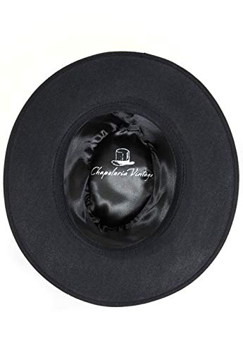Chapéu Chapelaria Vintage Fedora Gângster Preto – M