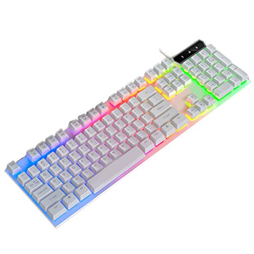 Wusuowei V4 Kompakte Mechanische Gaming Tastatur Ultra-Slim Regenbogen LED Tastatur Mit Hintergrundbeleuchtung, Gaming-Tastaturen Für PC USB Wired Gaming Tastatur Cover