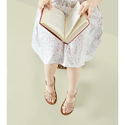 Image of Felix & Flora Toddler Girl Sandals - Little Girl Easter Dress Shoes Lightweight Open Toe Beach Holiday Flats