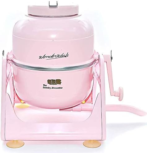 WonderWash Portable Washing Machine for Apartment & Tiny Spaces - Manual Hand Clothes Washer with Retro Design - Clean Laundry Anywhere with Our Countertop, Non-Electric, Small Washer - Pink