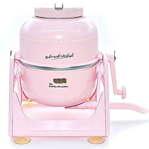 Wonderwash Portable Washing Machine For Apartment & Tiny Spaces - Manual Hand Clothes Washer With Retro Design - Clean Laundry Anywhere With Our Countertop, Non-Electric, Small Washer - Pink #TOP22
