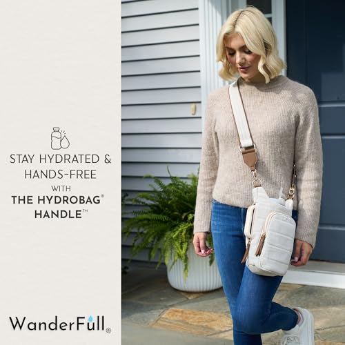WanderFull® Original HydroBag® HANDLE™ Zipper Slot for Handle, Hands-Free Crossbody Water Bottle Holder & Tumbler Accessories2