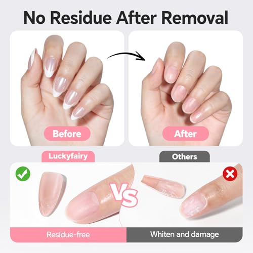 Image of Luckyfairy Nail Glue Remover Pen 10ml*2Pcs | Tool-Free Press on Nail Glue Remover, Easy Removal Fasle Fake Nails Tips Design, Non Acetone Gentle Formula