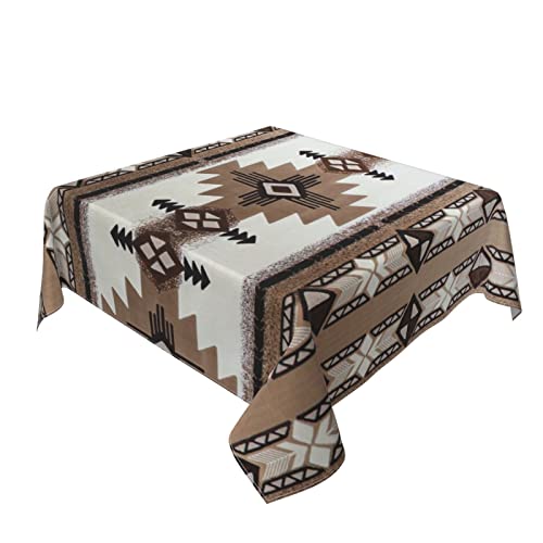 Native American Printed Square Tablecloth, Waterproof And Wrinkle-Resistant Washable Polyester Tablecloth, Multipurpose Tablecloth For Outdoor Picnic, Kitchen And Festive Dinners #TOP1