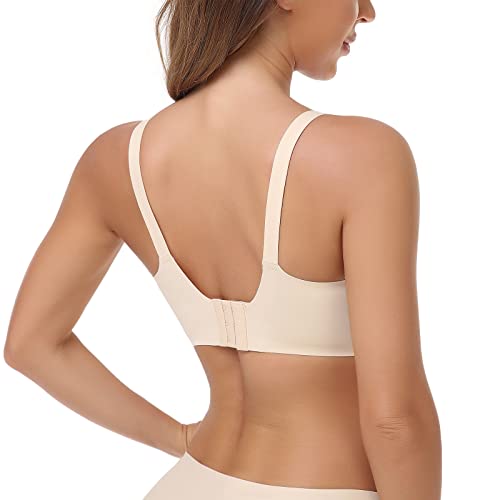 Image of ENSDOAR Nursing Bras for Breastfeeding 11235e (Medium, Nude)