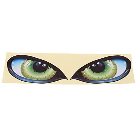 Meolin Adhesive Rearview Mirror Decal 3D Stereo Reflective Cat Eyes Car Sticker Cover