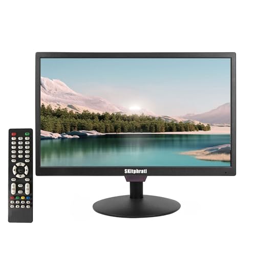 SKitphrati 20 Inch PC Monitor - 1600x900 Resolution with HDMI VGA BNC AV Ports, VESA Mounting, LED Monitor for PC, Laptop and Computer, Built-in Speaker